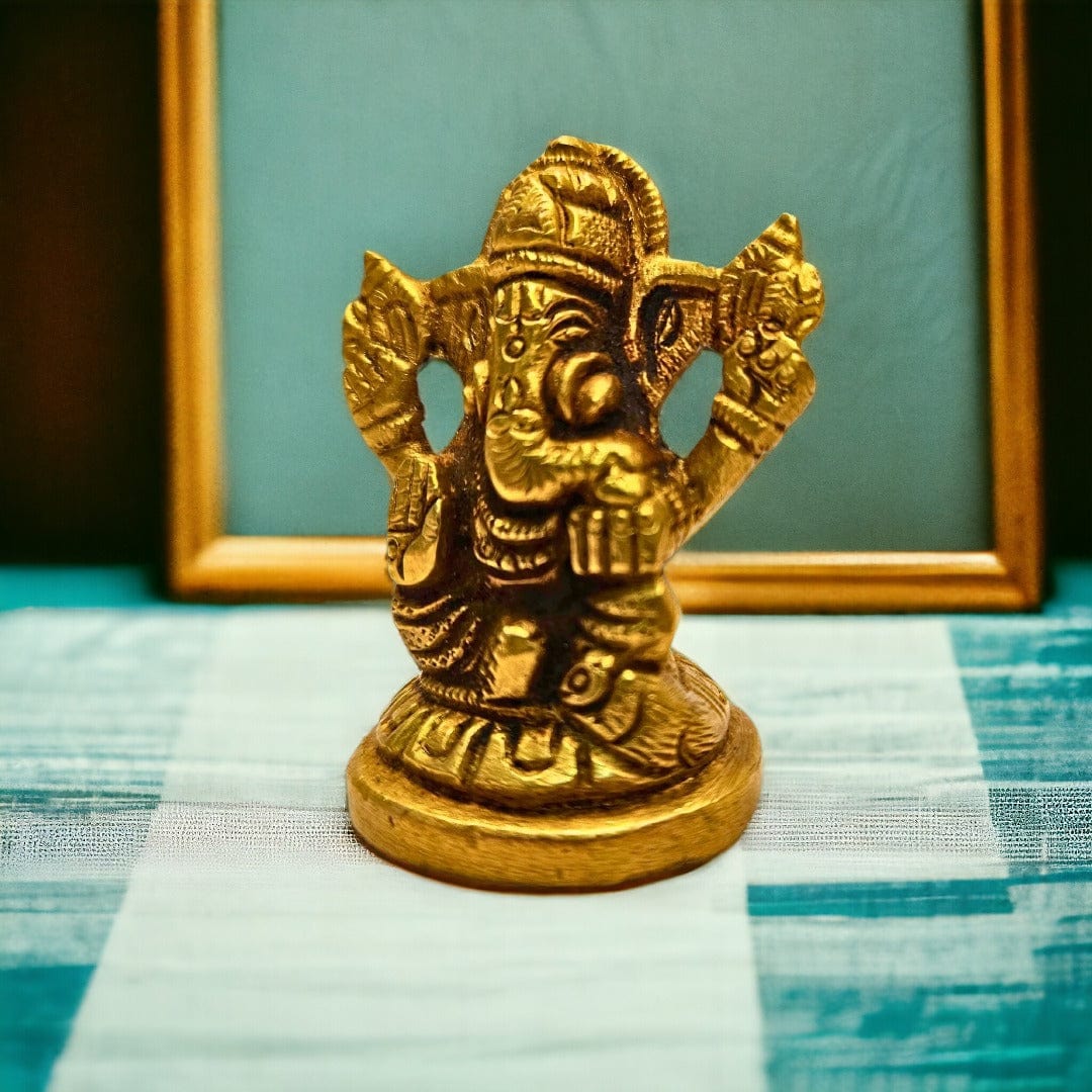 Tamas Brass Lakshmi Ganesh for Pooja Statue/Idol